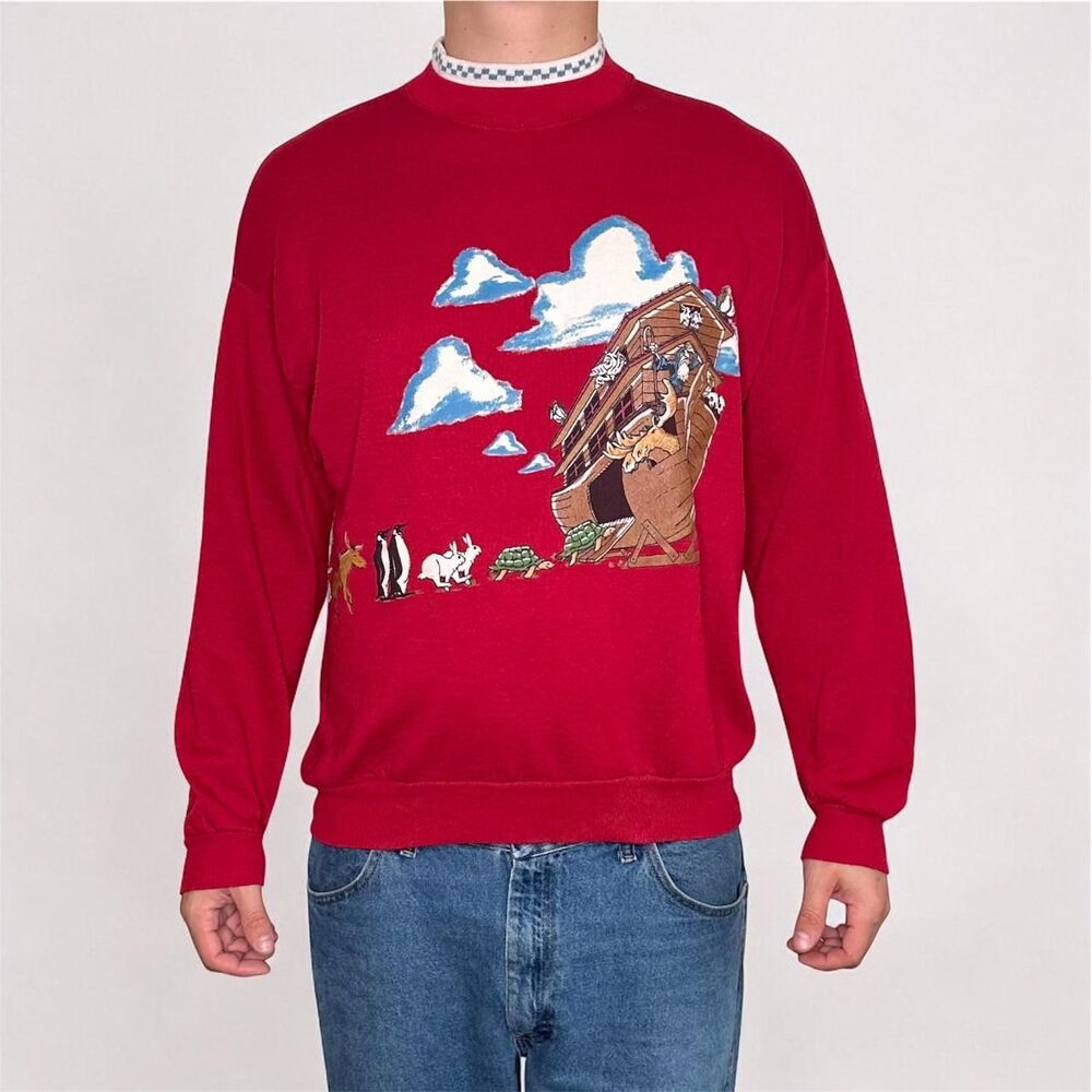 Vintage 90s Noahs Arc Collared Crewneck
